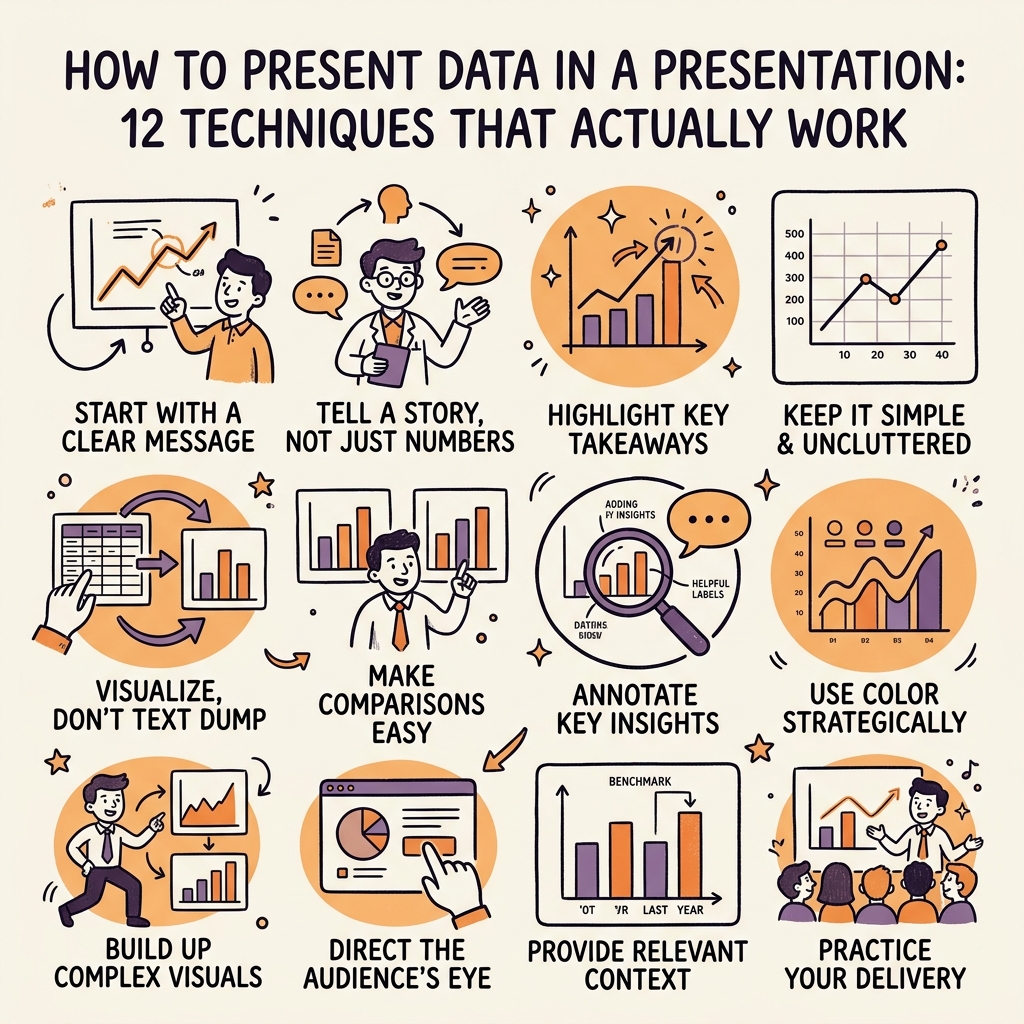 How to Present Data in a Presentation: 12 Techniques That Actually Work
