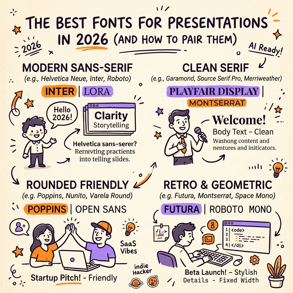 The Best Fonts for Presentations in 2026 (And How to Pair Them)